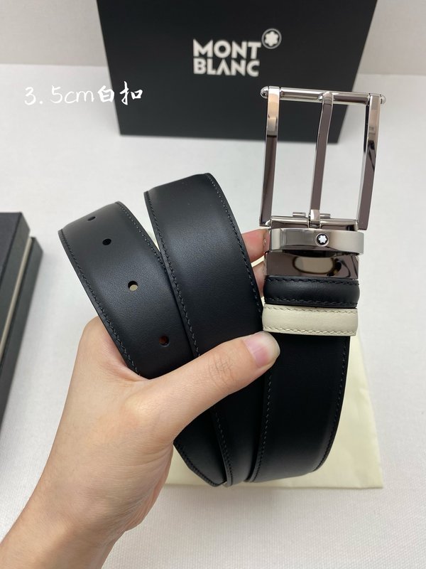 몽블랑 비즈니스 캐주얼 탑 레이어 소가죽 벨트 001-219549