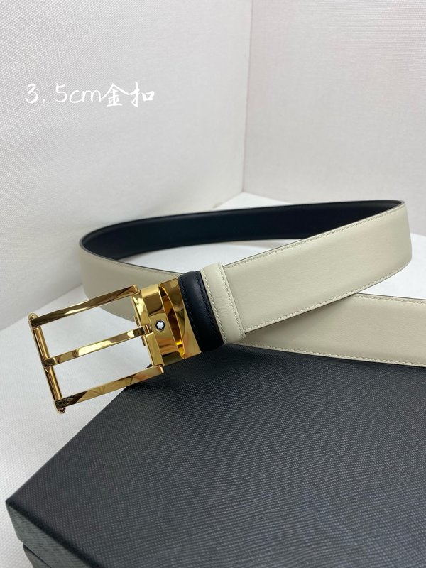 몽블랑 상급 소 가죽 핀 버클 비즈니스 캐주얼 벨트 001-219550