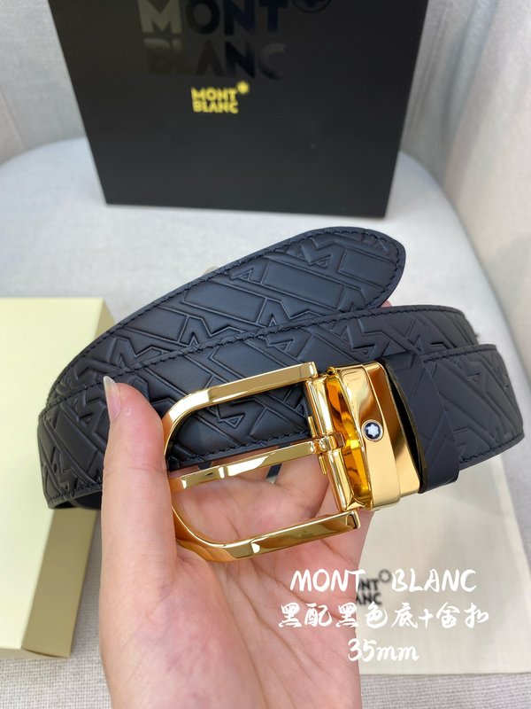 몽블랑 비즈니스 캐주얼 소가죽 벨트 001-219555