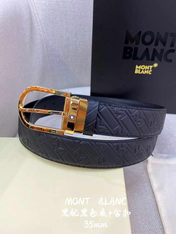 몽블랑 비즈니스 캐주얼 소가죽 벨트 001-219555