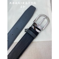 몽블랑 소 가죽 핀 버클 비즈니스 캐주얼 벨트 001-219557
