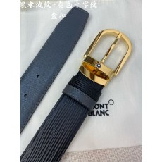 몽블랑 비즈니스 캐주얼 가죽 벨트 핀 버클 001-219558
