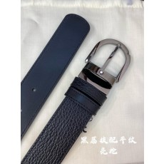 몽블랑 소머리 가죽 핀 버클 비즈니스 벨트 001-219562