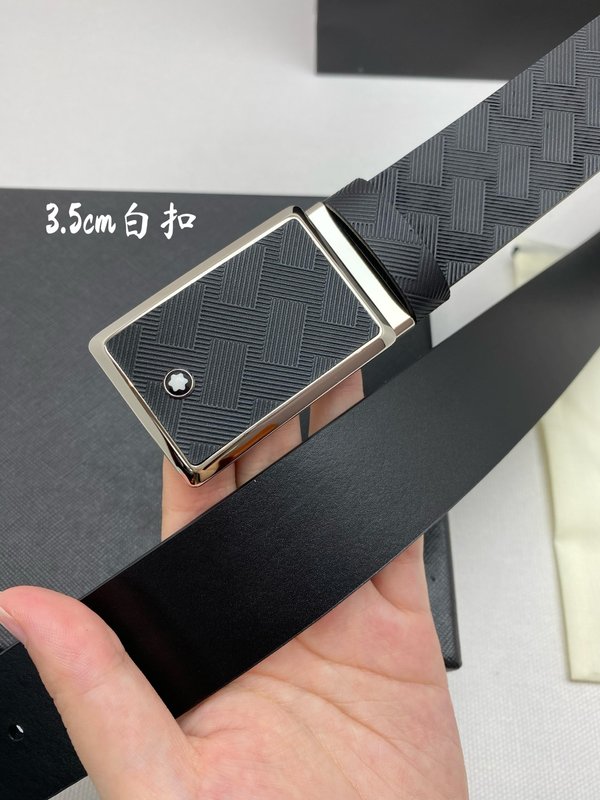 몽블랑 3.5cm 폭 소 가죽 핀 버클 벨트 001-219567
