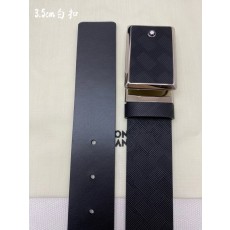몽블랑 3.5cm 폭 소 가죽 핀 버클 벨트 001-219567
