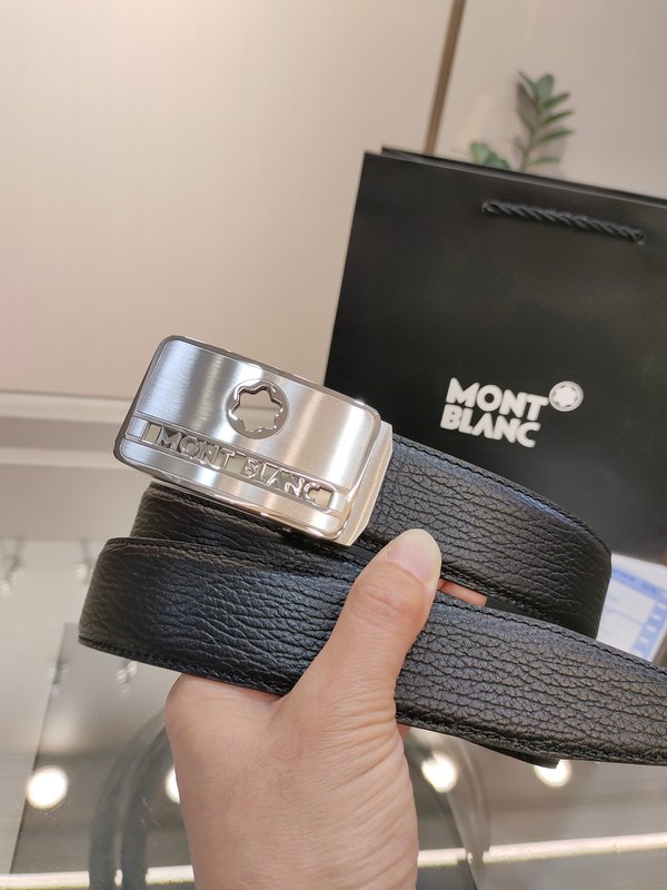 몽블랑 남성 자동 버클 벨트 34MM 폭 조절 가능 001-219573