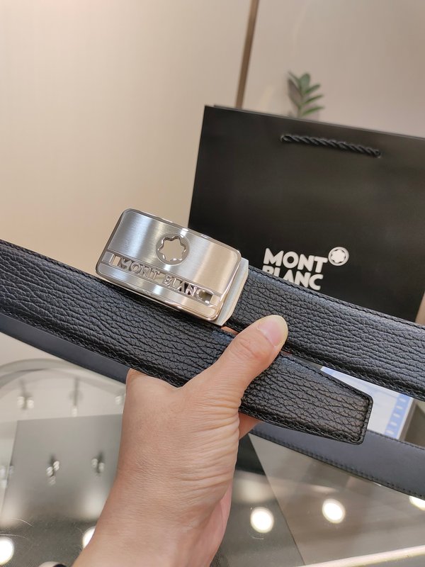 몽블랑 남성 자동 버클 벨트 34MM 폭 조절 가능 001-219573