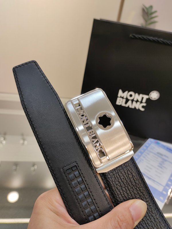 몽블랑 남성 자동 버클 벨트 34MM 폭 조절 가능 001-219573
