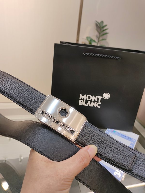 몽블랑 남성 자동 버클 벨트 34MM 폭 조절 가능 001-219573