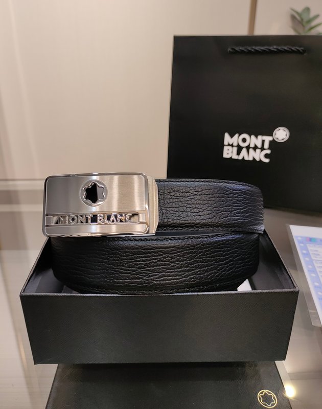 몽블랑 남성 자동 버클 벨트 34MM 폭 조절 가능 001-219573