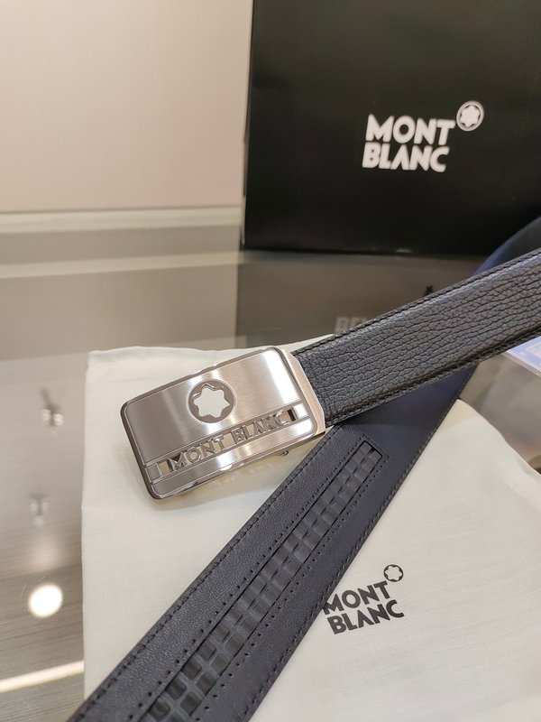 몽블랑 남성 자동 버클 벨트 34MM 폭 조절 가능 001-219573