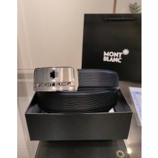 몽블랑 남성 자동 버클 벨트 34MM 폭 조절 가능 001-219573