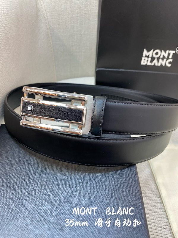몽블랑 남성용 자동 벨트 34MM 폭 스틸 버클 001-219576