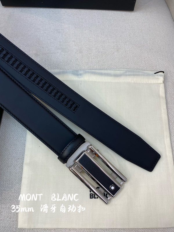 몽블랑 남성용 자동 벨트 34MM 폭 스틸 버클 001-219576