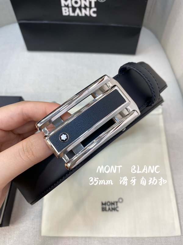 몽블랑 남성용 자동 벨트 34MM 폭 스틸 버클 001-219576