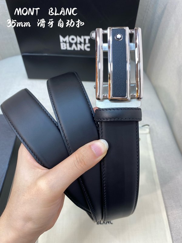 몽블랑 남성용 자동 벨트 34MM 폭 스틸 버클 001-219576
