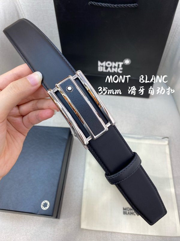 몽블랑 남성용 자동 벨트 34MM 폭 스틸 버클 001-219576