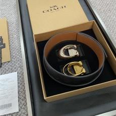 COACH 코치 남성용 버클 교체 가능 벨트 3.5cm 001-219596
