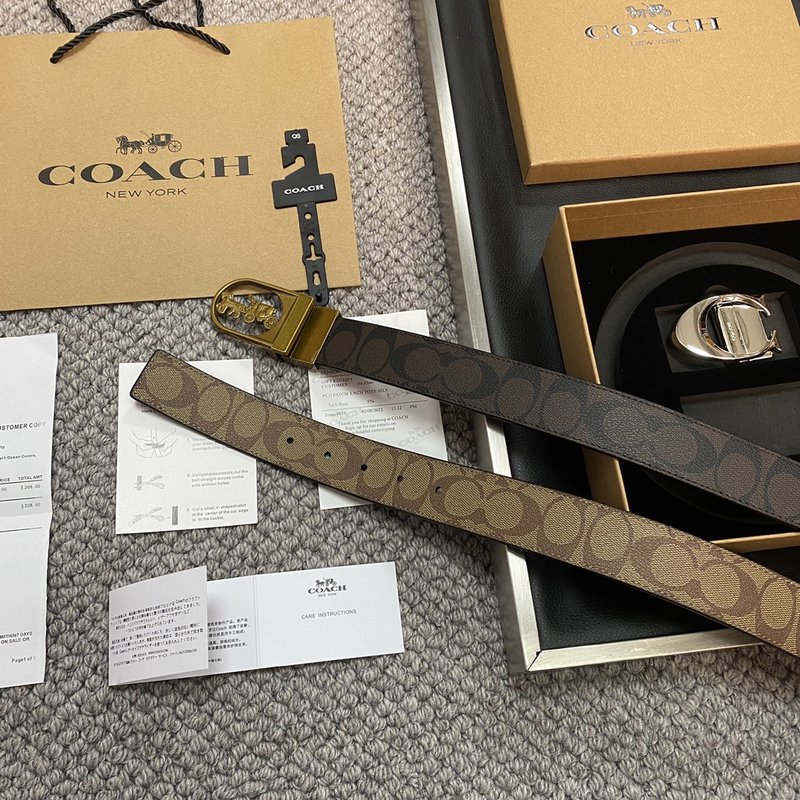 코치 남성용 버클 핀 교체 벨트 3.5cm 001-219597