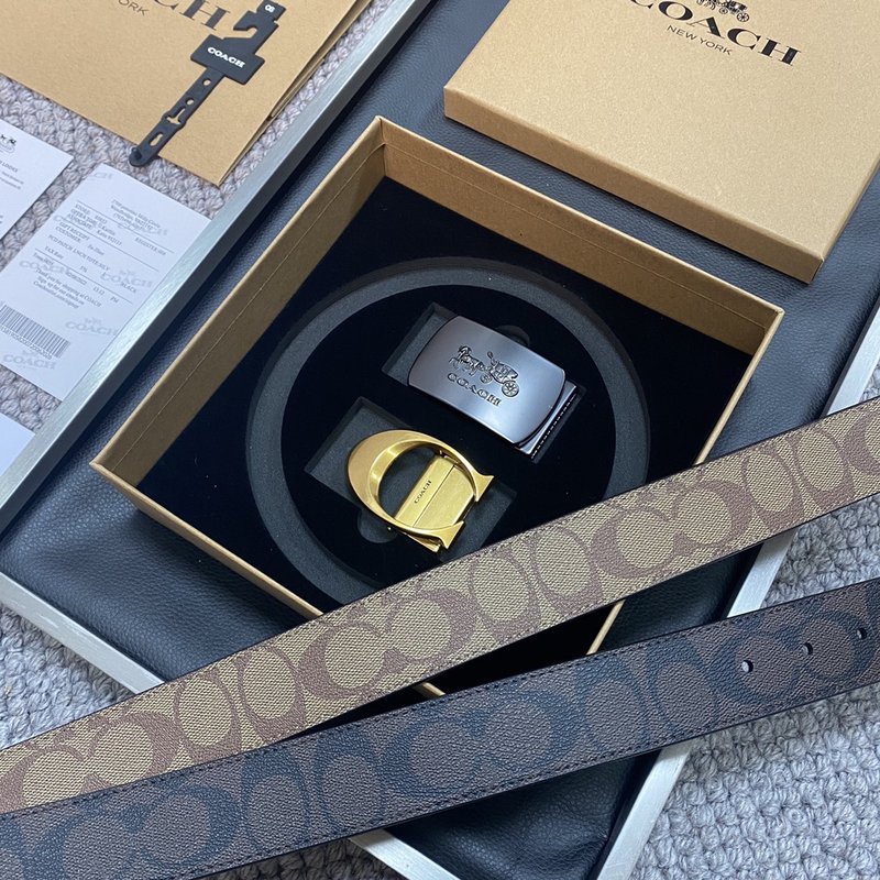 COACH 코치 교체형 버클 로고 벨트 3.5cm 001-219598