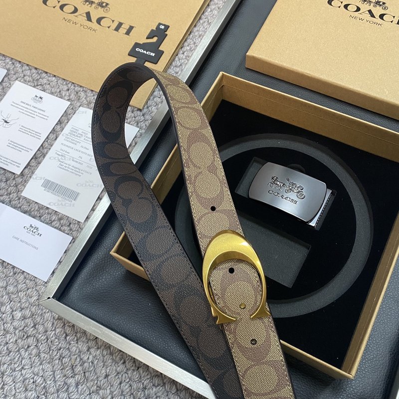 COACH 코치 교체형 버클 로고 벨트 3.5cm 001-219598