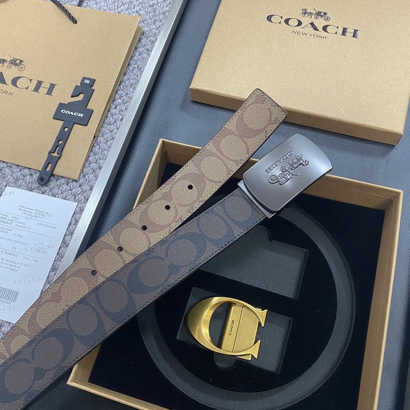 COACH 코치 교체형 버클 로고 벨트 3.5cm 001-219598
