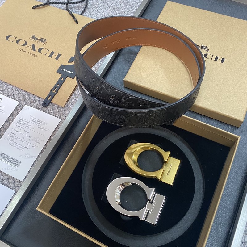 코치 Coach 교체 가능 버클 로고 벨트 001-219599