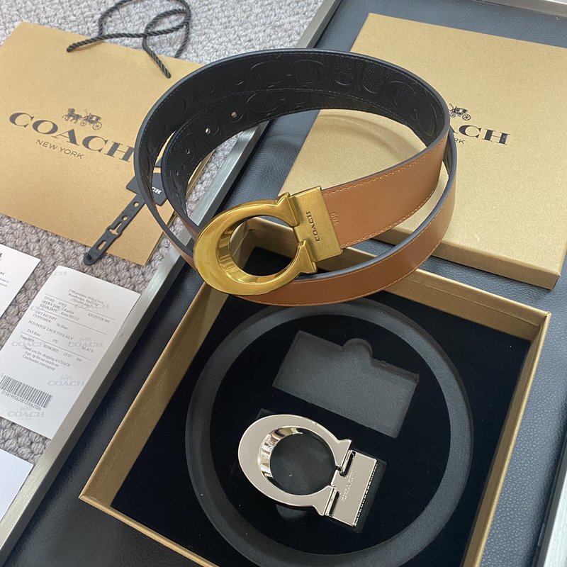 코치 Coach 교체 가능 버클 로고 벨트 001-219599