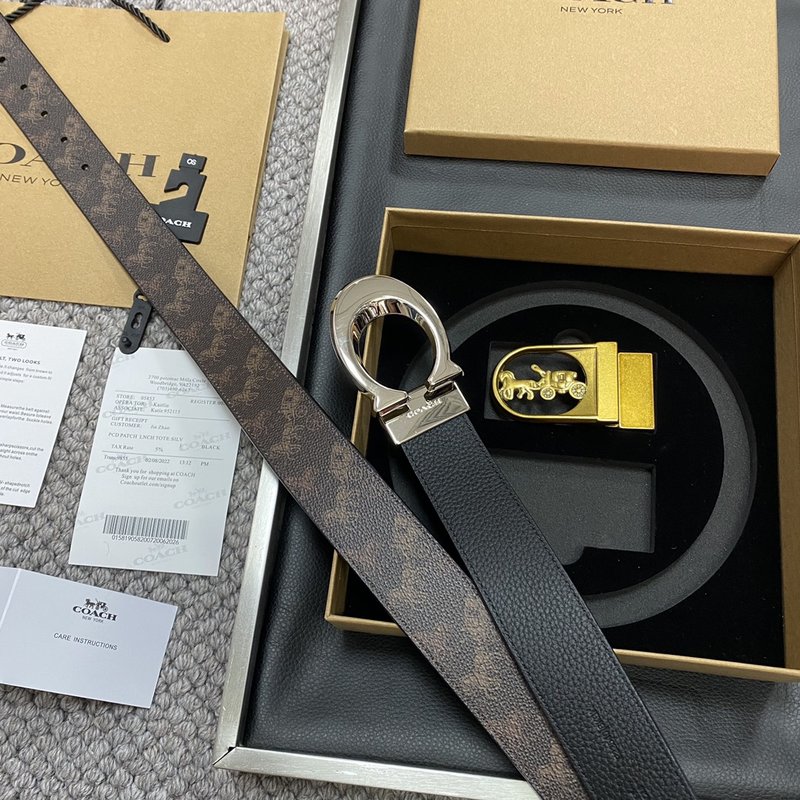 COACH 코치 시그니처 벨트 교체형 버클 3.5cm 001-219601