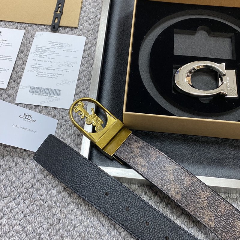 COACH 코치 시그니처 벨트 교체형 버클 3.5cm 001-219601