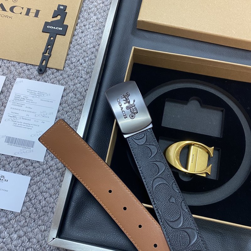 코치 패션 버클 핀 벨트 3.5cm 폭 001-219602