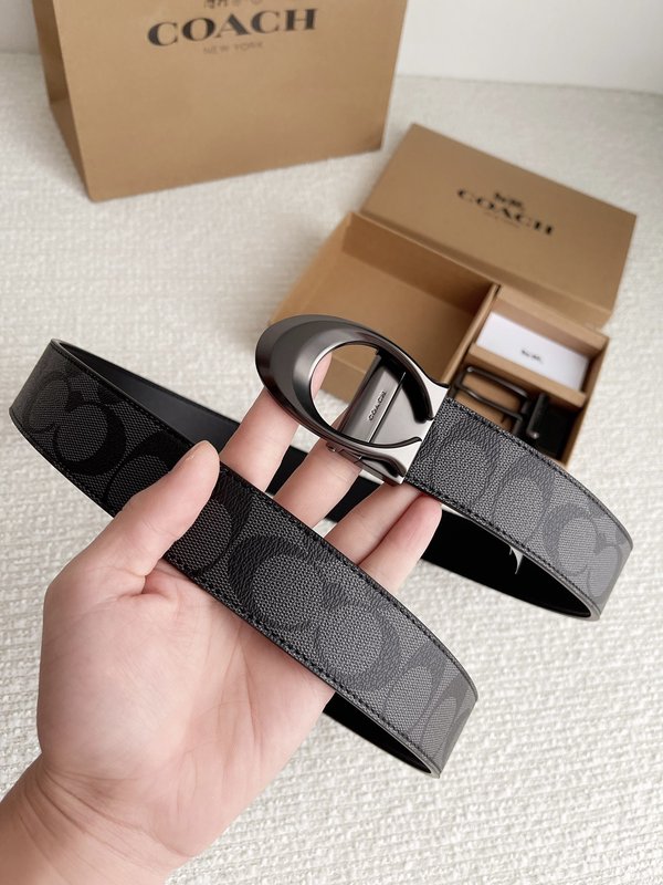 코치 3.7cm 더블 버클 벨트 001-219604