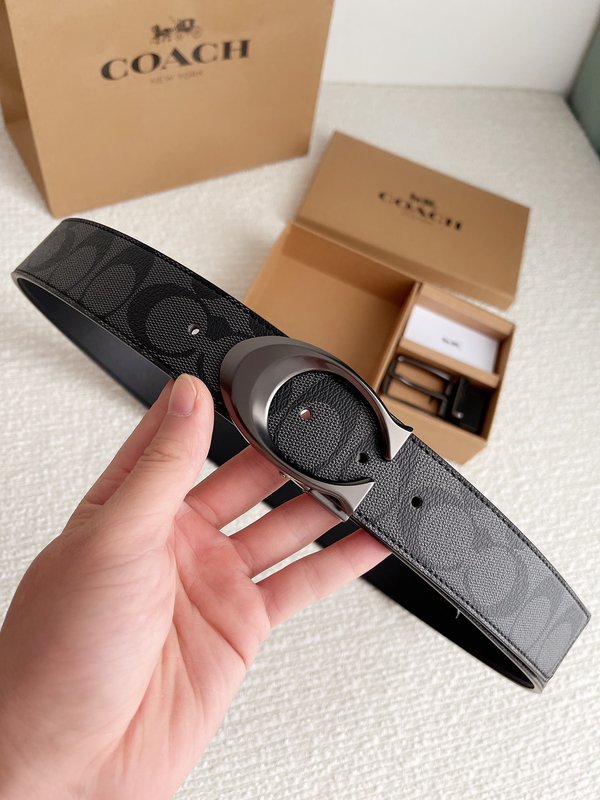 코치 3.7cm 더블 버클 벨트 001-219604