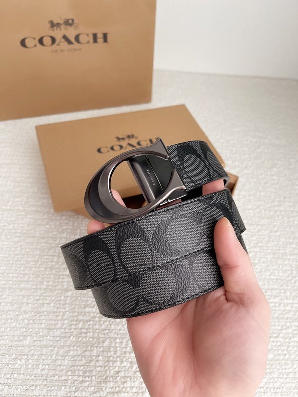 코치 3.7cm 더블 버클 벨트 001-219604