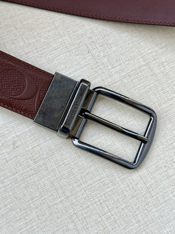 코치 양면 스포츠 송아지 가죽 벨트 3.7cm 폭 001-219609