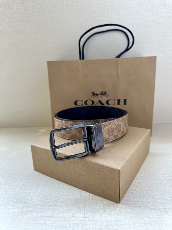 COACH 양면 스포츠 칼프스킨 벨트 3.7cm 001-219610