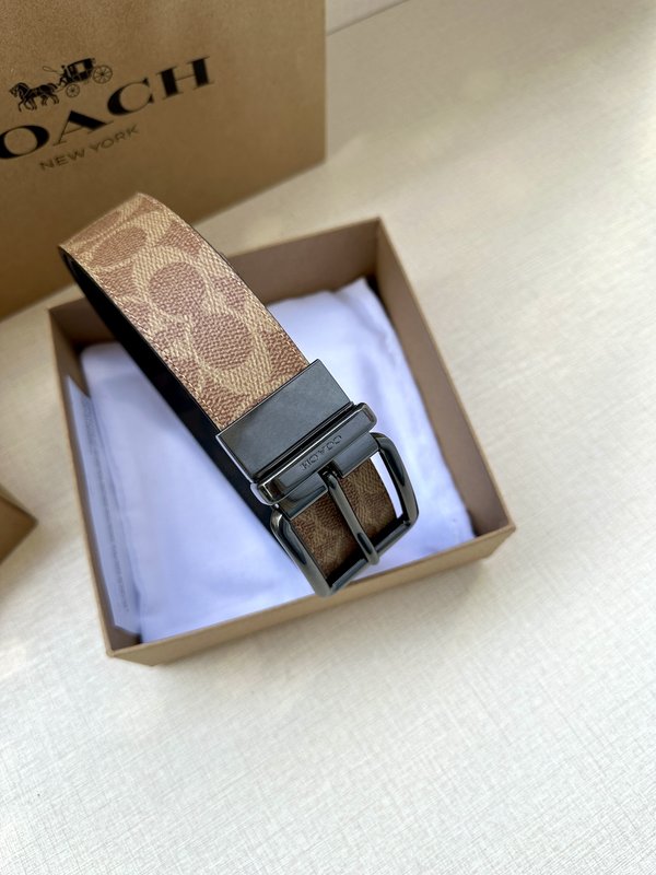 COACH 양면 스포츠 칼프스킨 벨트 3.7cm 001-219610