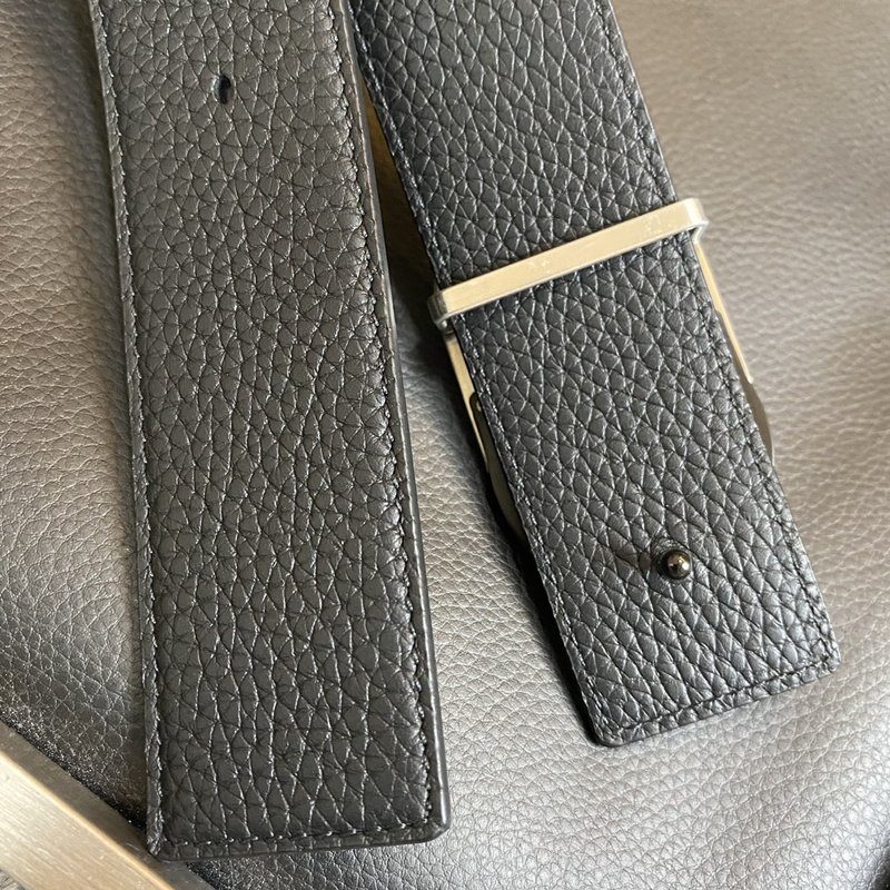 디올 DIOR 클래식 레터 캔버스 가죽 벨트 001-219617