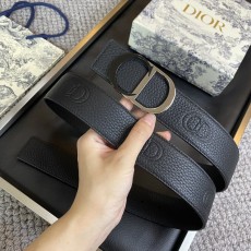 디올 DIOR 클래식 레터 캔버스 가죽 벨트 001-219617