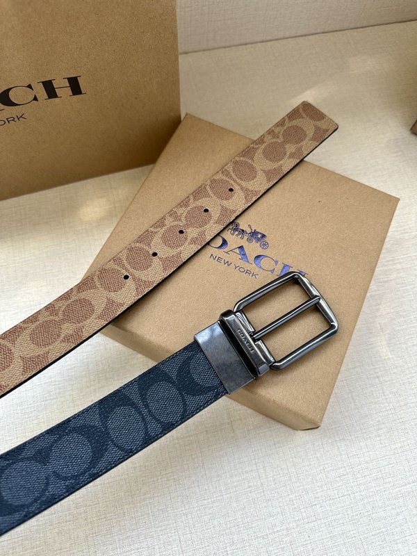 COACH 양면 송아지 가죽 벨트 3.7cm 001-219620