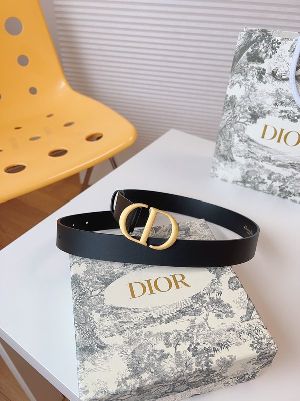 디올 DIOR 클래식 새들 벨트 골드 버클 001-219644