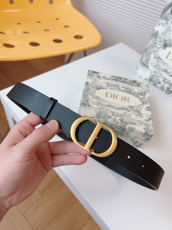 디올 DIOR 클래식 새들 벨트 골드 버클 001-219644