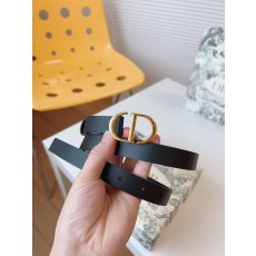 디올 DIOR 클래식 새들 벨트 블랙 골드 버클 001-219645
