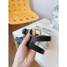 디올 Dior 새들 벨트 소가죽 빈티지 골드 버클 001-219646