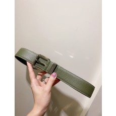 디올 35mm 다크그린 그레인 카프스킨 벨트 001-219657
