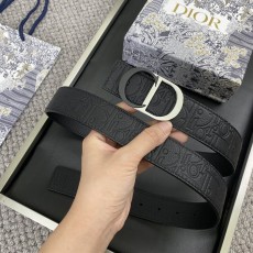 디올 DIOR 클래식 CD 버클 소 가죽 벨트 001-219674