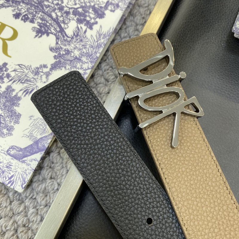 디올 DIOR 클래식 레터 캔버스 스틸 버클 벨트 001-219680