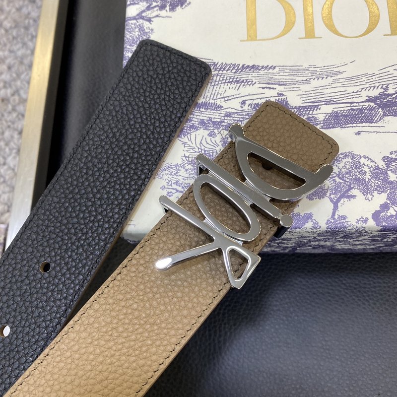 디올 DIOR 클래식 레터 캔버스 스틸 버클 벨트 001-219680