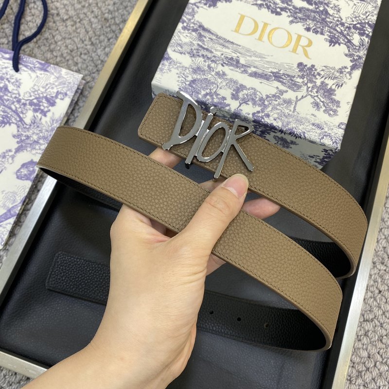 디올 DIOR 클래식 레터 캔버스 스틸 버클 벨트 001-219680