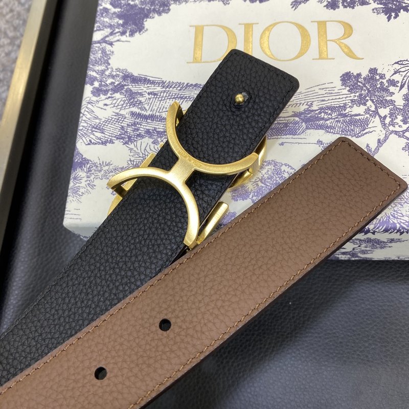 디올 DIOR 클래식 CD 버클 소 가죽 벨트 001-219684